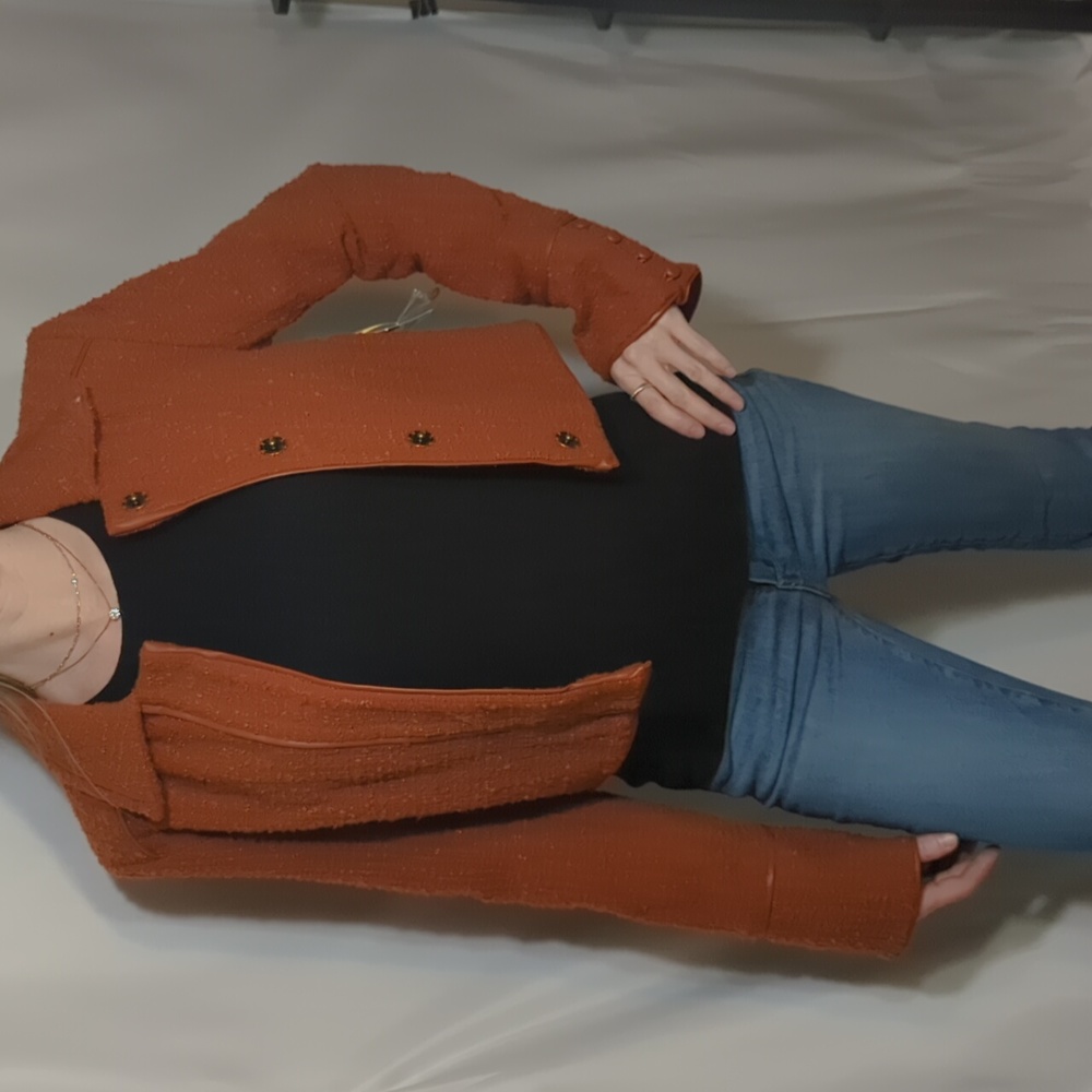 RYEGRASS Crop Jacket - Burnt Orange